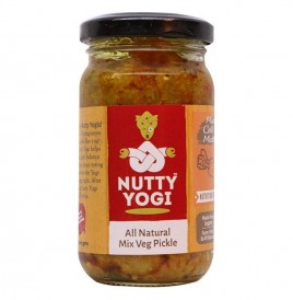 Nutty Yogi All Natural Mix Veg Pickle   Glass Jar  200 grams